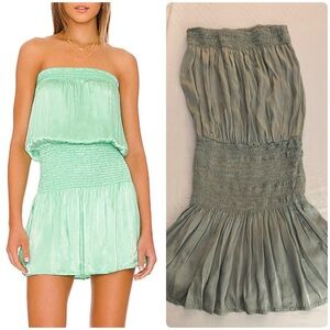 Blue Life Good Karma Strapless Smocked Cover Up Mini Dress (100)